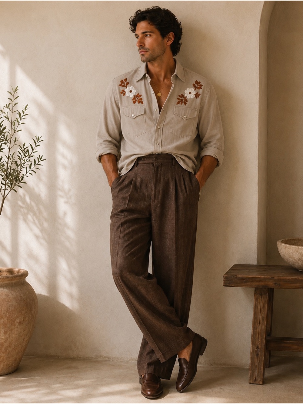 Vintage Karman Embroidered Western Pearl Snap Shirt